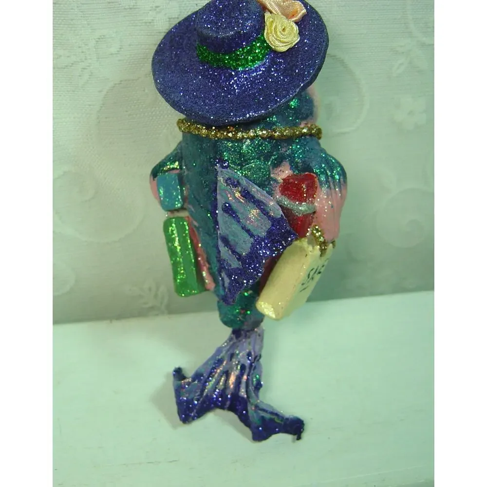 2001 DECEMBER DIAMONDS GLITTERY SALE SHOPPING FISH ORNAMENT-7